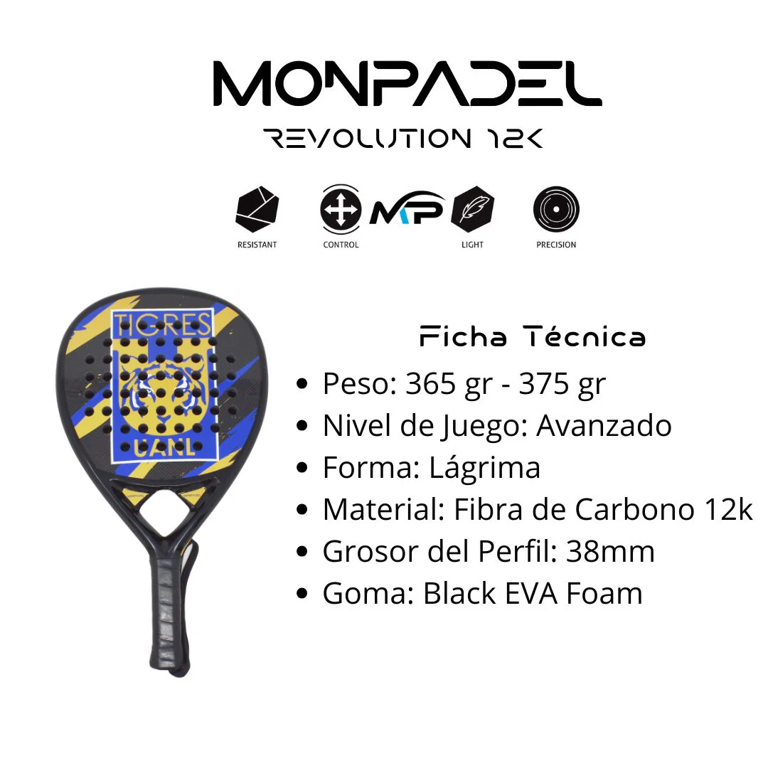 PALA DE PADEL TIGRES ADULTO - Image 3
